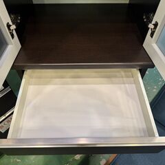 【愛品館八千代店】松田家具　2枚扉食器棚　590DBRの画像