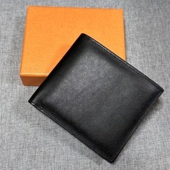二つ折り財布　メンズ　敬老の日　スキミング防止　黒　カード収納　小銭入れ付きの画像