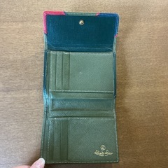 状態良いです✨ 財布 Roberto Rith ロベルト・リッチ  3つ折り カード収納たっぷり 緑 赤 紺色の画像