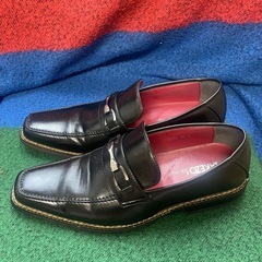 TAKEZO for men ブラック＆レッド　防水ビジネスシューズ　ローファー ローファー ブラック 靴の画像