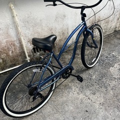7段ギア26インチsixthreezeroビーチクルーザーバイク街乗り通勤車通学車🍉プロフ必読  の画像