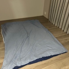 <メーカー不明>セミダブル掛け布団+掛け布団カバーの画像