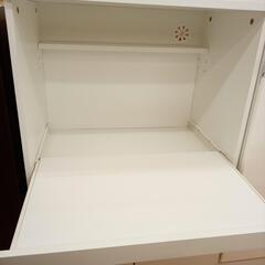 【リユースのサカイ八街店】★ジモティ割あり★ レンジ台　ホワイト　クリーニング済　YJ7413の画像