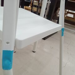 リユースのサカイ栃木店★ジモティ割あり★  ダイニングセット ホワイト W75×D75×H74 クリーニング済み TC10268の画像