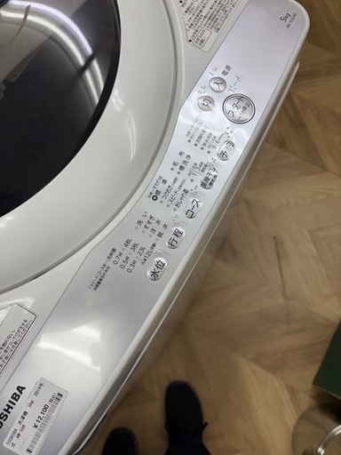 0492 TOSHIBA 東芝 2019年製 全自動洗濯機 5kg AW-5G6