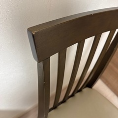 ブラウン系　ダイニングチェア一脚の画像