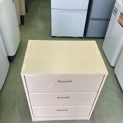 【リサイクルショップ　ピカソ　小松原】📦✨ 幅58cm カラーチェスト Mサイズ 3段 キャビネット ライトナチュラル ✨🏡★1880★の画像