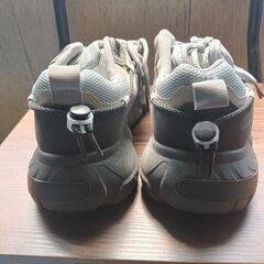 新品 25cm メンズ スニーカー グレー 厚底 男女兼用 シューズ 識別番号:【N275-S】の画像
