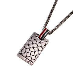 グッチ GUCCI ネックレス シェリー ディアマンテ スクエアプレート 310481 シルバーの画像
