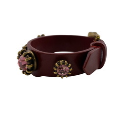 グッチ GUCCI バングル タイガーヘッド ビジュー ブレスレット レッドの画像