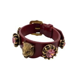 グッチ GUCCI バングル タイガーヘッド ビジュー ブレスレット レッドの画像