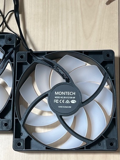 MONTECH Z2-120S-9B 120mmファン 4個セット