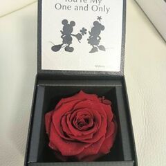 DISNEYディズニー　ダイヤモンドローズ　プリザーブドフラワー　真紅の薔薇の画像