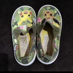 【16cm】ポケモン　スリッポン　スニーカー　ピカチュウ　イーブイ　日本製　子供靴の画像
