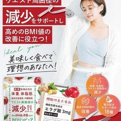 カロリンピュア 血中中性脂肪 内臓脂肪 ウエスト周囲径 の減少をサポート　ダイエット　サプリメントの画像