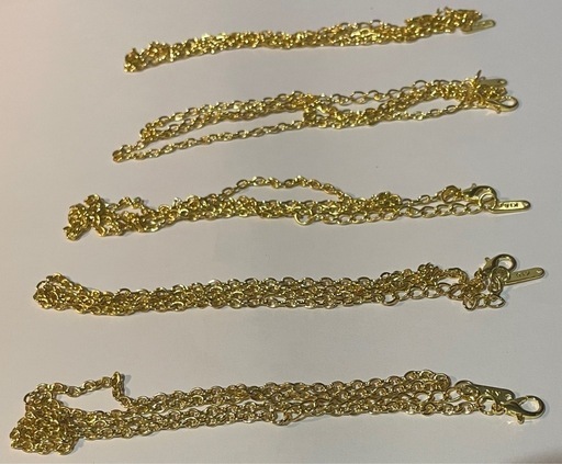 18金 約6g金ネックレス5本まとめ売り K18刻印有 男女兼用 luxury おしゃれ GF