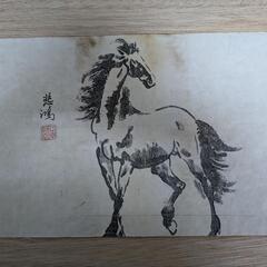 中国の　掛軸　絵　水墨画の画像