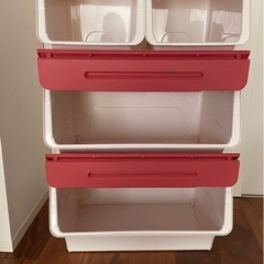 （美品）プラスチック製収納ケースの画像