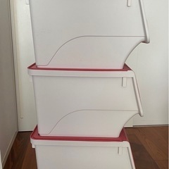 （美品）プラスチック製収納ケースの画像
