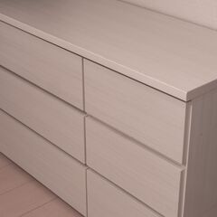 ニトリ　ローチェスト(エレアK 120 WH 3段)の画像