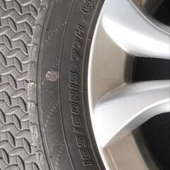 ◯165/60R15◯ノーマルタイヤアルミホイール4本セット◯ソリオ純正アルミ◯ダンロップ◯の画像