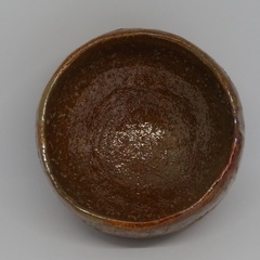 九代大樋長左衛門 茶碗 共箱付き／飴釉の画像
