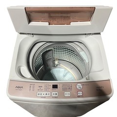 【ジ0818-14】珍しいピンクカラー‼️AQUA 洗濯機 2019年の画像