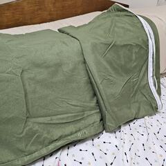 布団セット 羽根布団 セット クリーム色 フリース 200cm x 120cmの画像