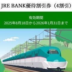  ＪＲ東日本株主優待券（４割引き）　２枚　窓口購入は出来ませんの画像