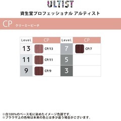 資生堂アルティストヘアカラー/CP/9（クリーミーピーチ）✳️希望で２液付けますの画像