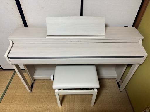 【取引中】KAWAI 電子ピアノ CN27A 2018年製 ホワイトメープル調 高低椅子
