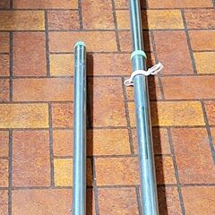 物干し竿　２本セット　130cm　と　130＋120cm延長　　の画像