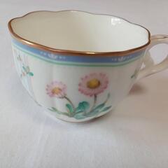 未使用 ノリタケ デミタスカップ 花柄 3脚セットの画像