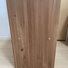 ドア付カラーボックス 2段 棚　の画像