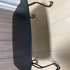 【折りたたみ式テーブル】黒 × アイアン脚の画像