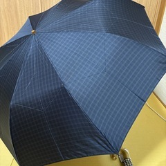 折りたたみ傘　紺チェックの画像
