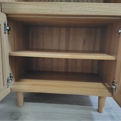 【⭐︎8月末までの限定出品⭐︎】収納棚付きレンジ台✨の画像
