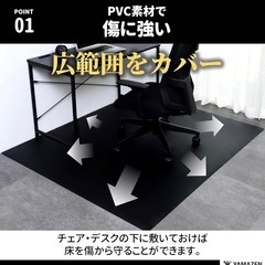 山善　チェアマット　130×160cmの画像