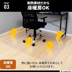 山善　チェアマット　130×160cmの画像