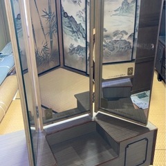 昭和レトロ　化粧台（三面鏡）の画像