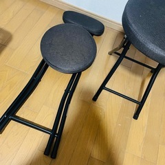 折りたたみ椅子 イス ハイチェア ダイニング　2脚の画像