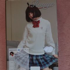 ハロウィン 長袖ニットベスト 制服 コスプレ オフ白の画像