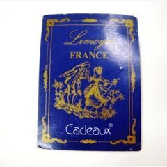 リモージュ　キャッスルブローチ　ケース付　磁器　コバルトブルー　 LIMOGES CASTEL　ヴィンテージ　クラシック　フランス　ピンバッチの画像