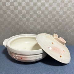 土鍋 水玉ハート DONABE　10号サイズ の画像