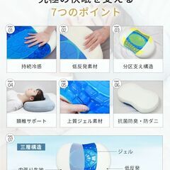 【新品・未使用】持続冷感クールジェル枕の画像