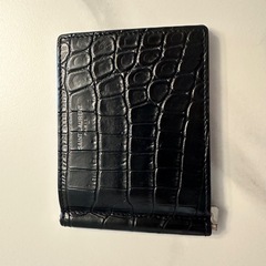 サンローラン　マネークリップ　クロコレザーの画像