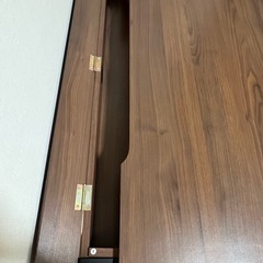 【LOWYA】木目調デスク 幅98 収納付きの画像