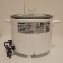 Panasonic ミニクッカー ホワイト 炊飯器 1.5合 パナソニック SR-MC03-Wの画像