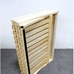 折り畳み式木製ラック　ワイド4段　BBQ　キャンプ　コンパクト　持ち運びラクラク　アウトドア　多機能収納棚　ナチュラル　組立簡単の画像