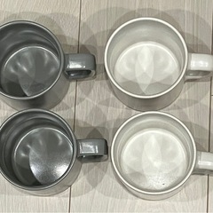 コップセット　グレー2個　ホワイト2個の画像